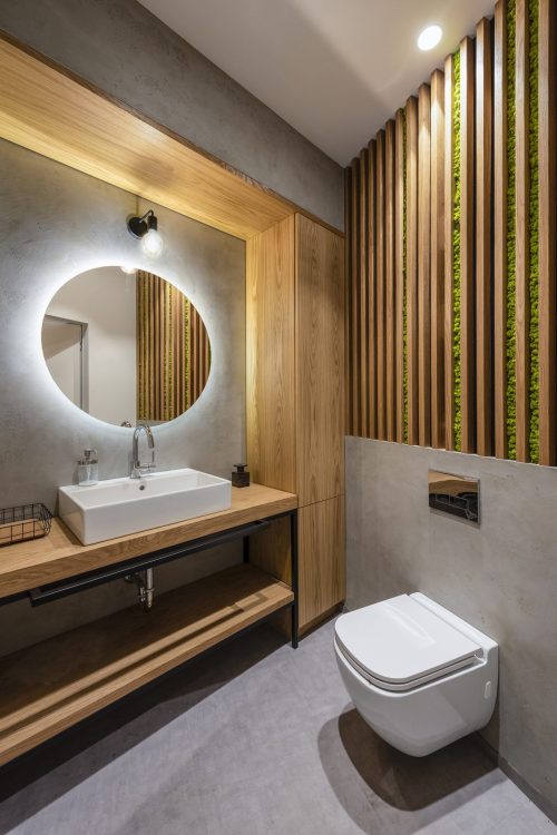 Panele-inspiracja-dekoracja-wystrój-łazienki-drewno-akustyczne-WoodenBaffle-Baffle-Wooden-Line-Nyquista